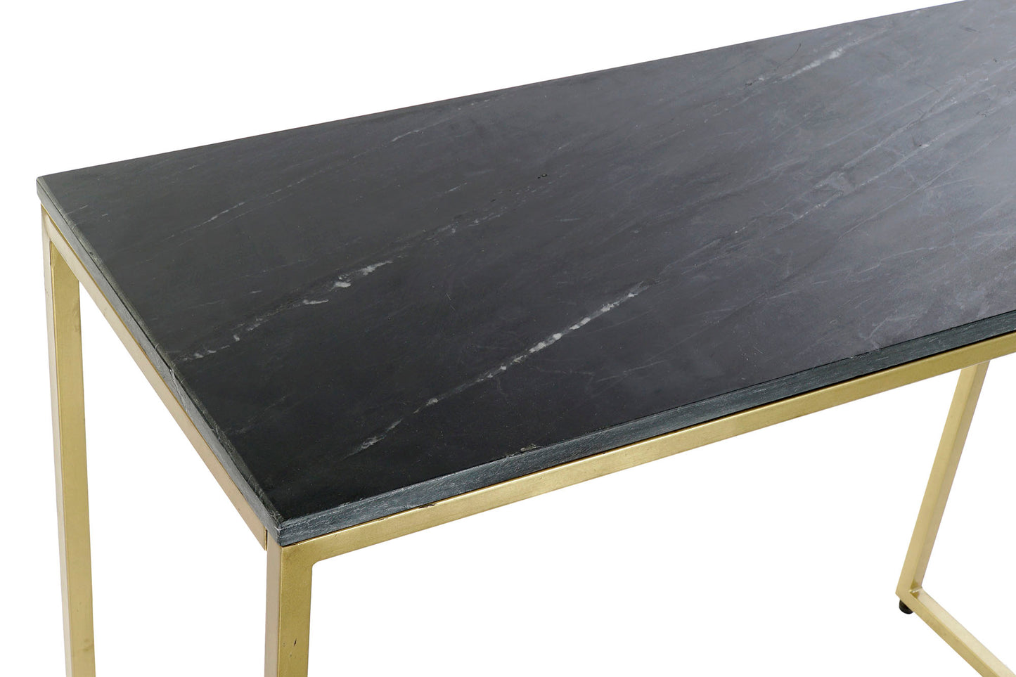 Consola marmol hierro 100*40*77cm negro