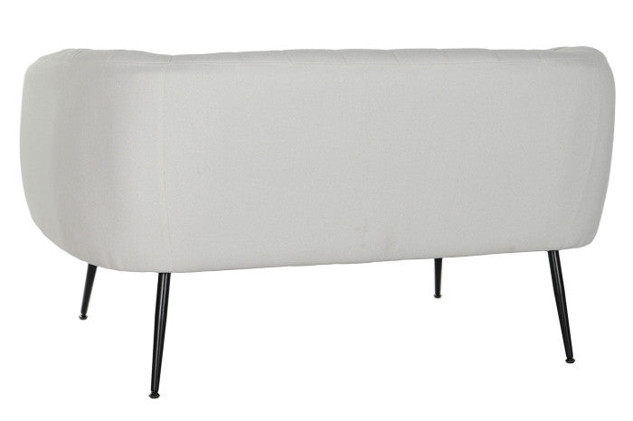 Sofá poliéster metal 129x75x73 greige