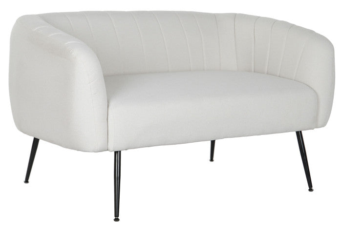 Sofá poliéster metal 129x75x73 greige