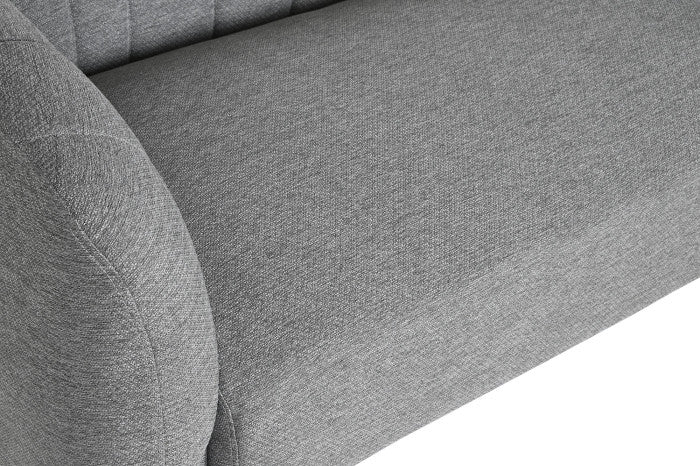 Sofá poliéster metal 129x75x73 gris
