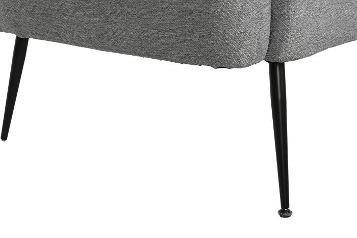 Sofá poliéster metal 129x75x73 gris