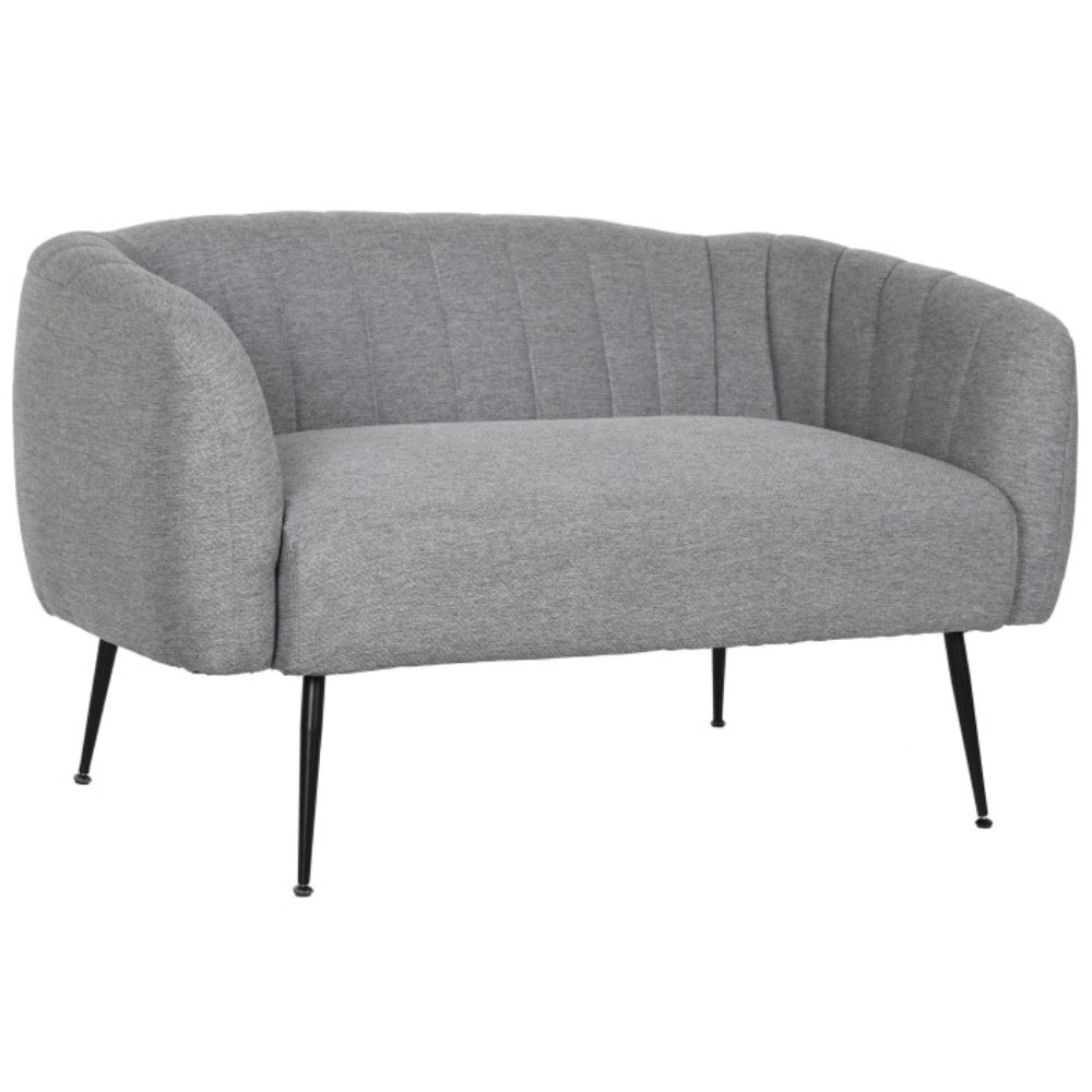 Sofá poliéster metal 129x75x73 gris