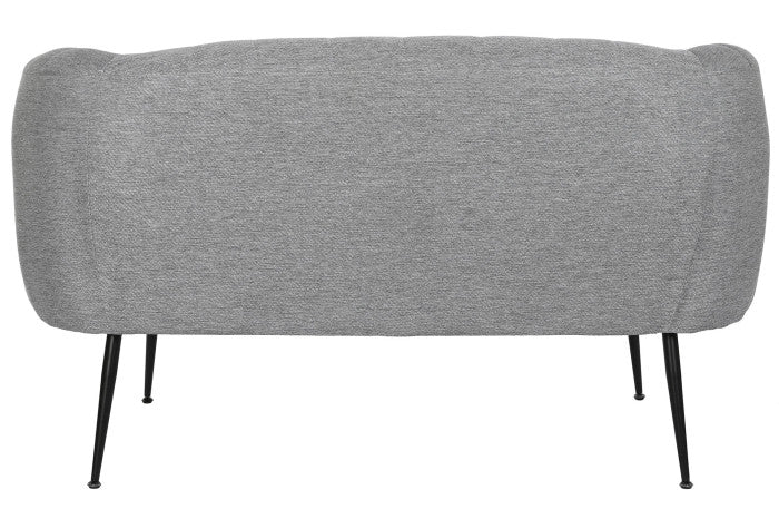 Sofá poliéster metal 129x75x73 gris