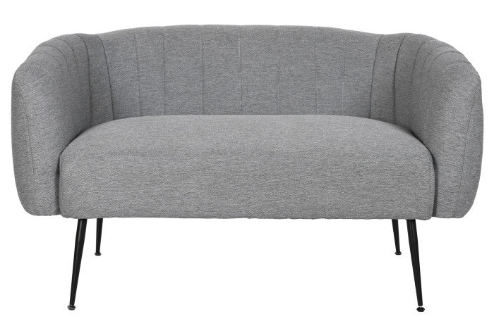 Sofá poliéster metal 129x75x73 gris