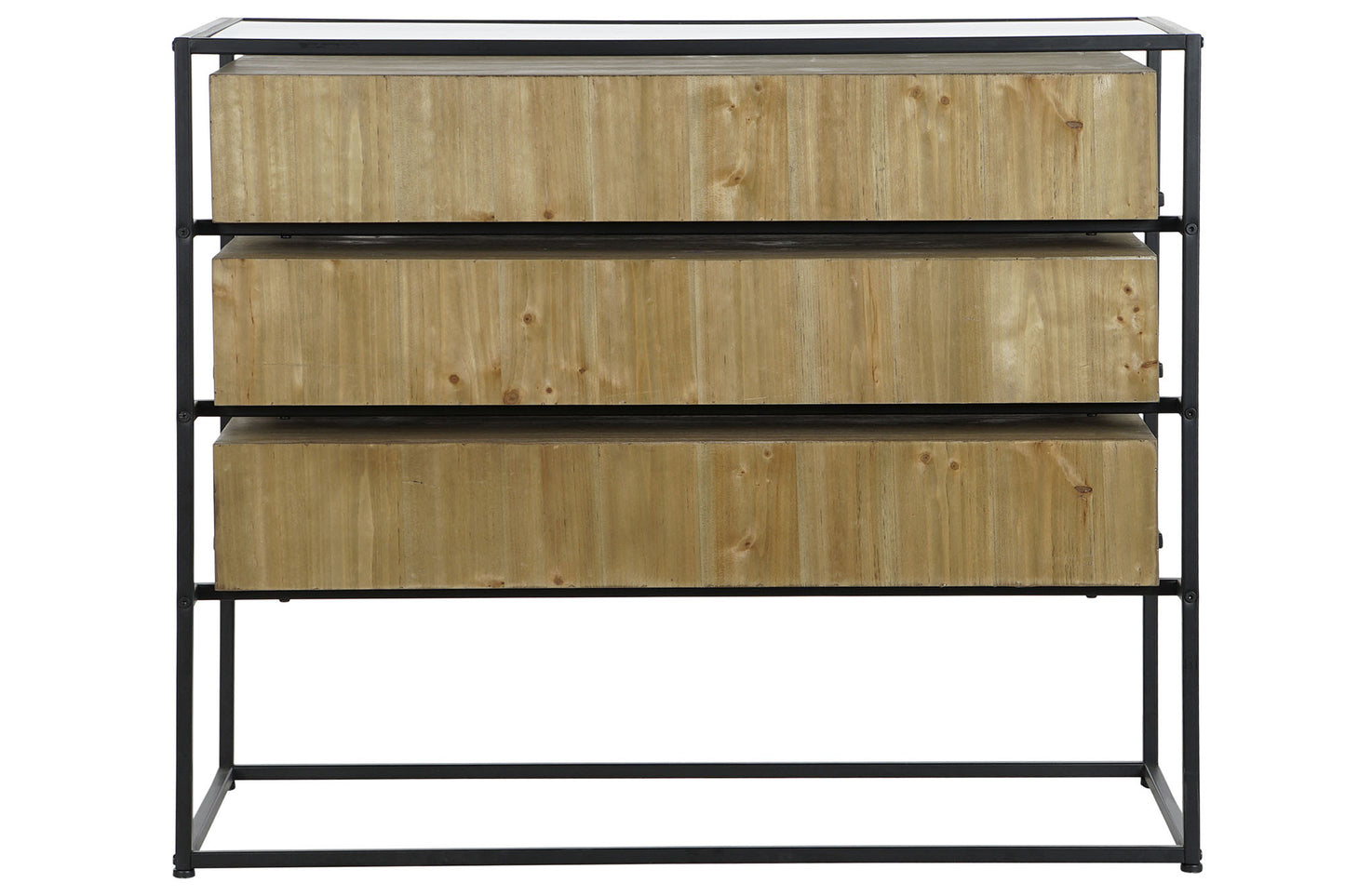 Comoda mdf metal 100*45*82cm natural