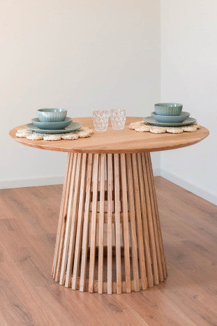 Mesa comedor mindi 100x100x78 natural