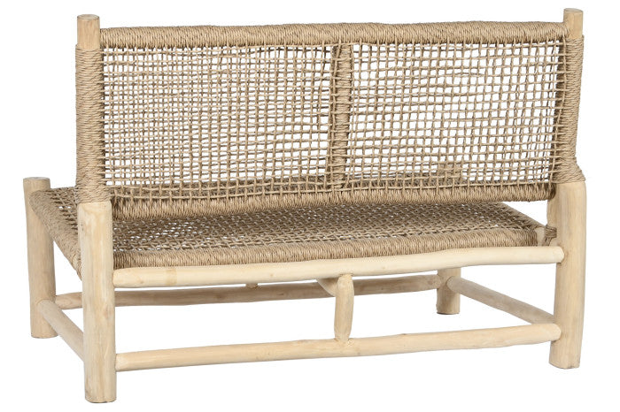 Sillón de Teca y Fibra Natural – 120 x 81 x 84 cm