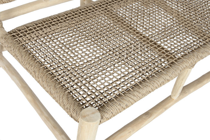 Sillón de Teca y Fibra Natural – 120 x 81 x 84 cm