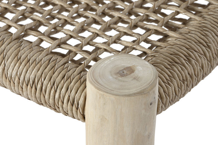 Sillón de Teca y Fibra Natural – 120 x 81 x 84 cm