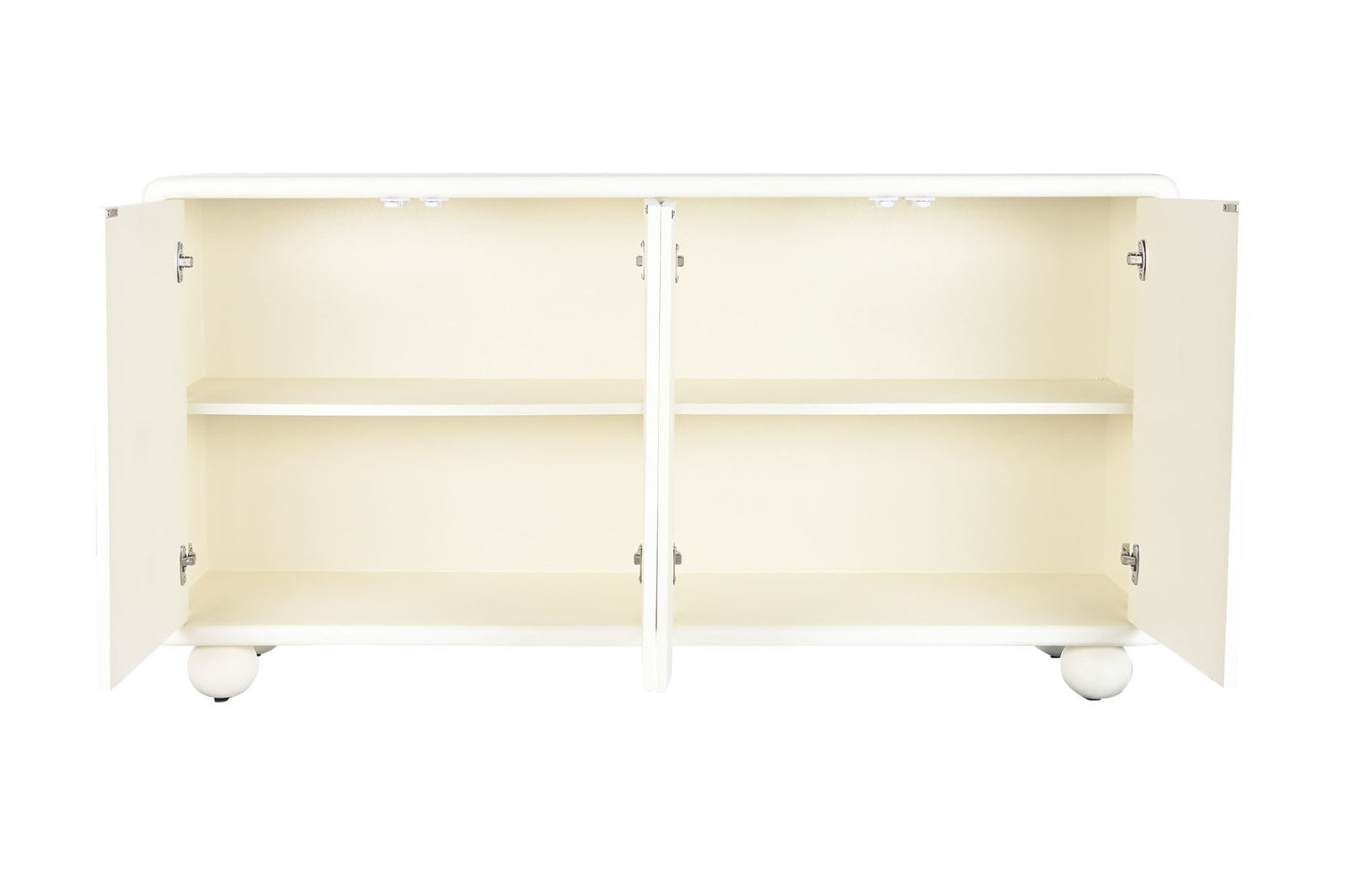 Buffet mdf 160*37*85cm 4 puertas 3d blanco