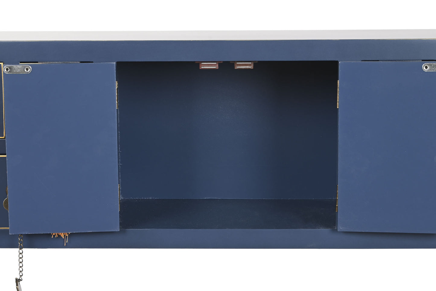 Consola abeto mdf 95*24*79cm oriental azul