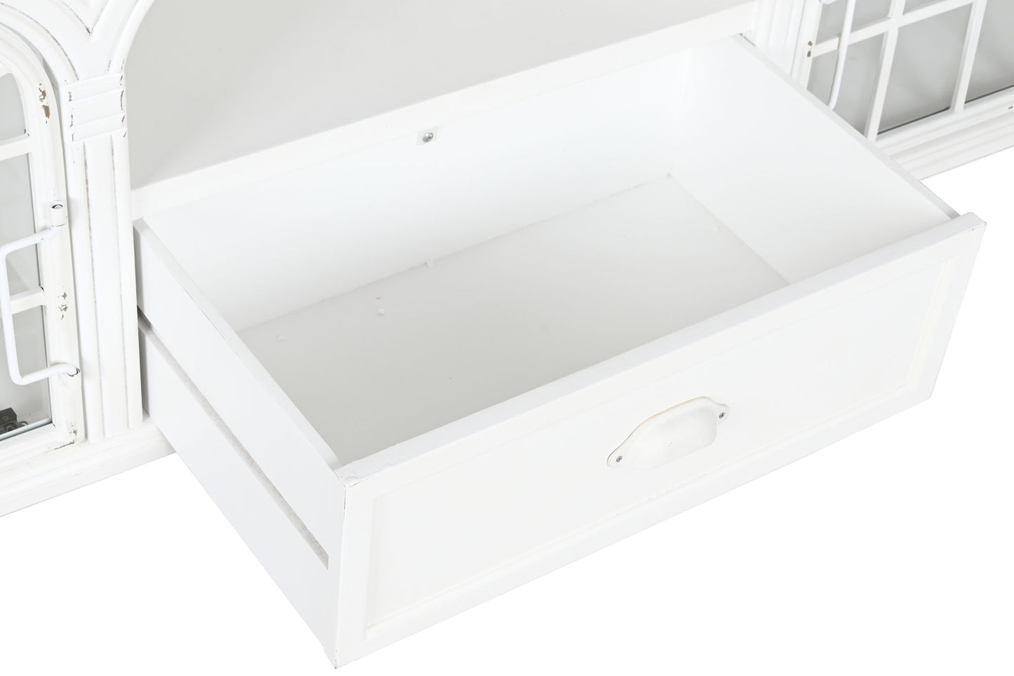 Mueble TV abeto metal 150*36*56cm blanco