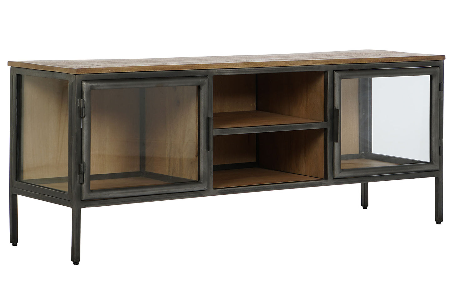 Mueble TV madera metal 137*40*55cm natural