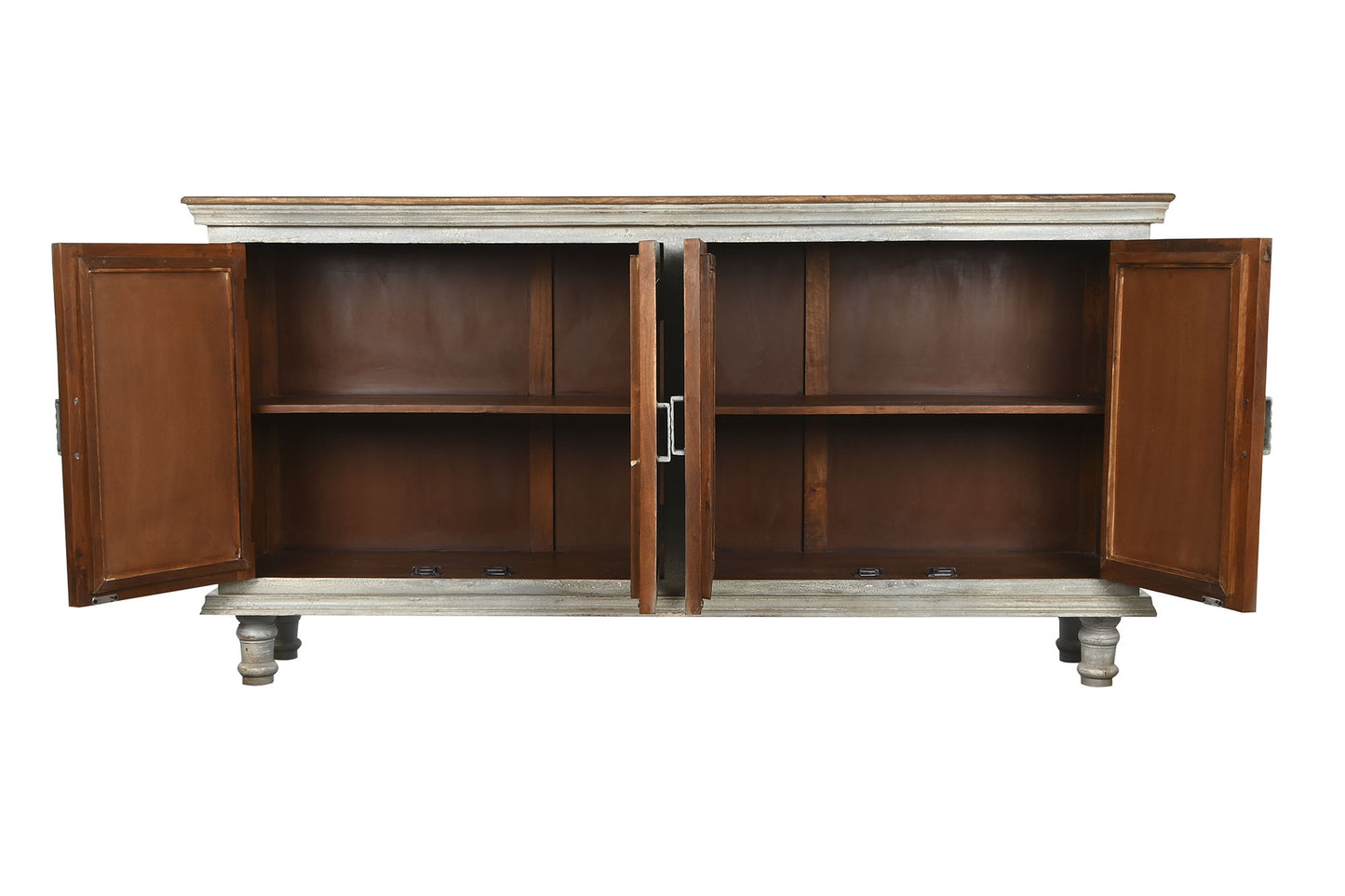 Buffet mango espejo 191*43*98cm tallado gris