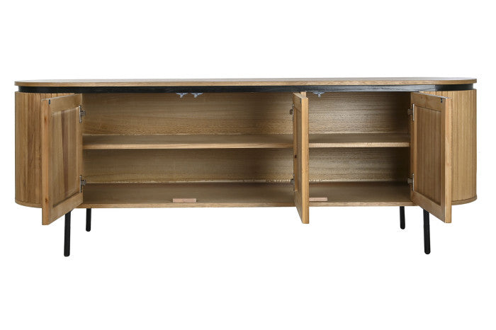 Buffet de Paulownia y Metal 170 × 40 × 80 cm – Natural