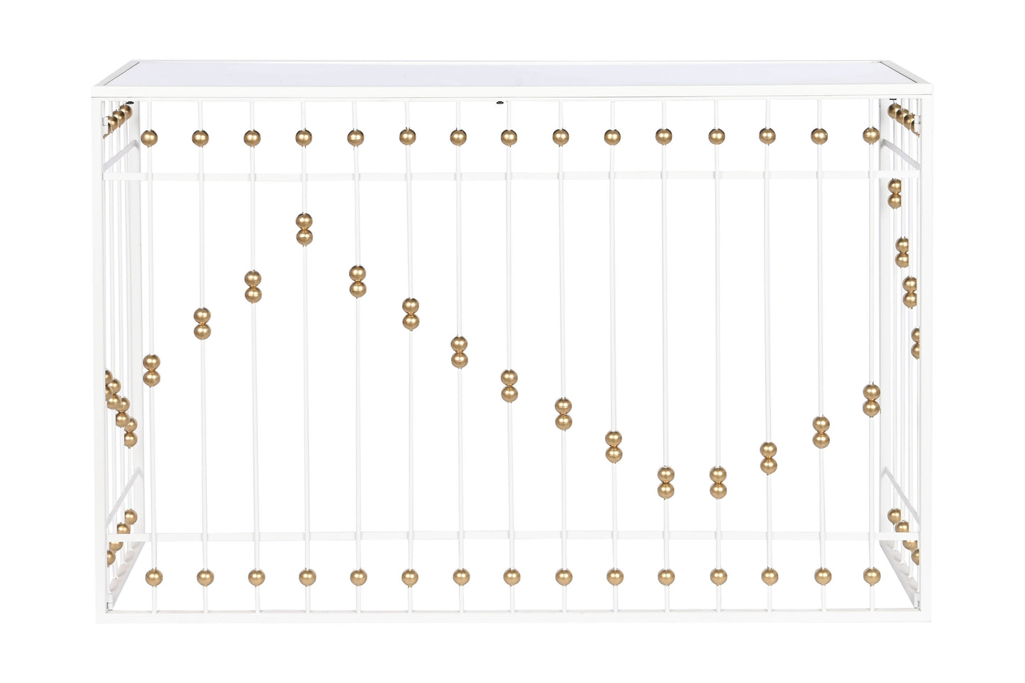 Consola metal espejo 120*40*80cm blanco