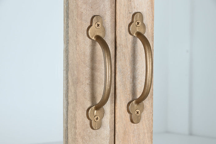 Vitrina madera maciza mango 120x50x205 decapé