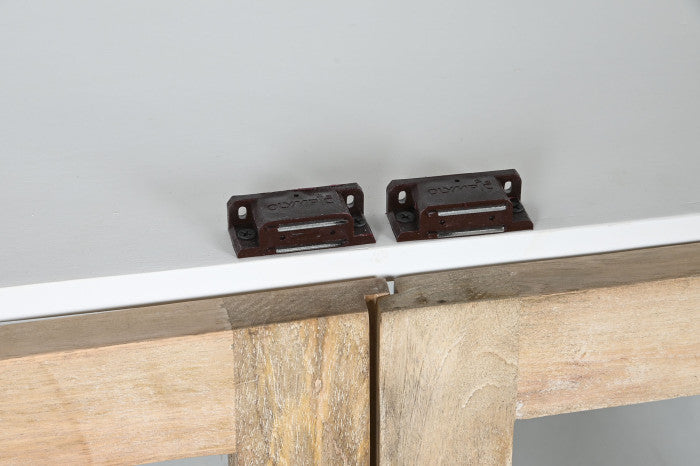 Vitrina madera maciza mango 120x50x205 decapé