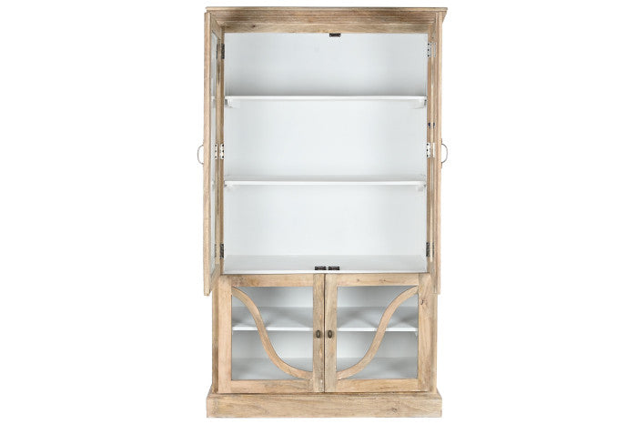 Vitrina madera maciza mango 120x50x205 decapé