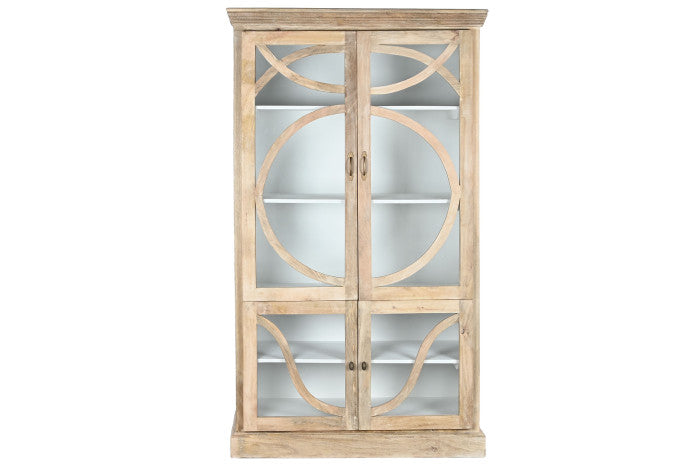 Vitrina madera maciza mango 120x50x205 decapé