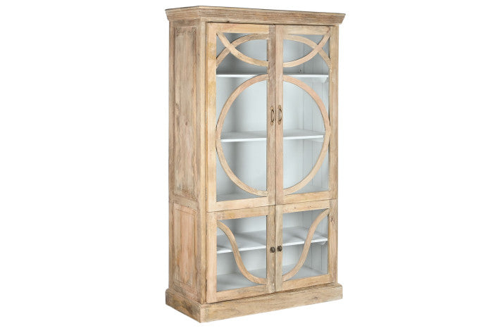 Vitrina madera maciza mango 120x50x205 decapé