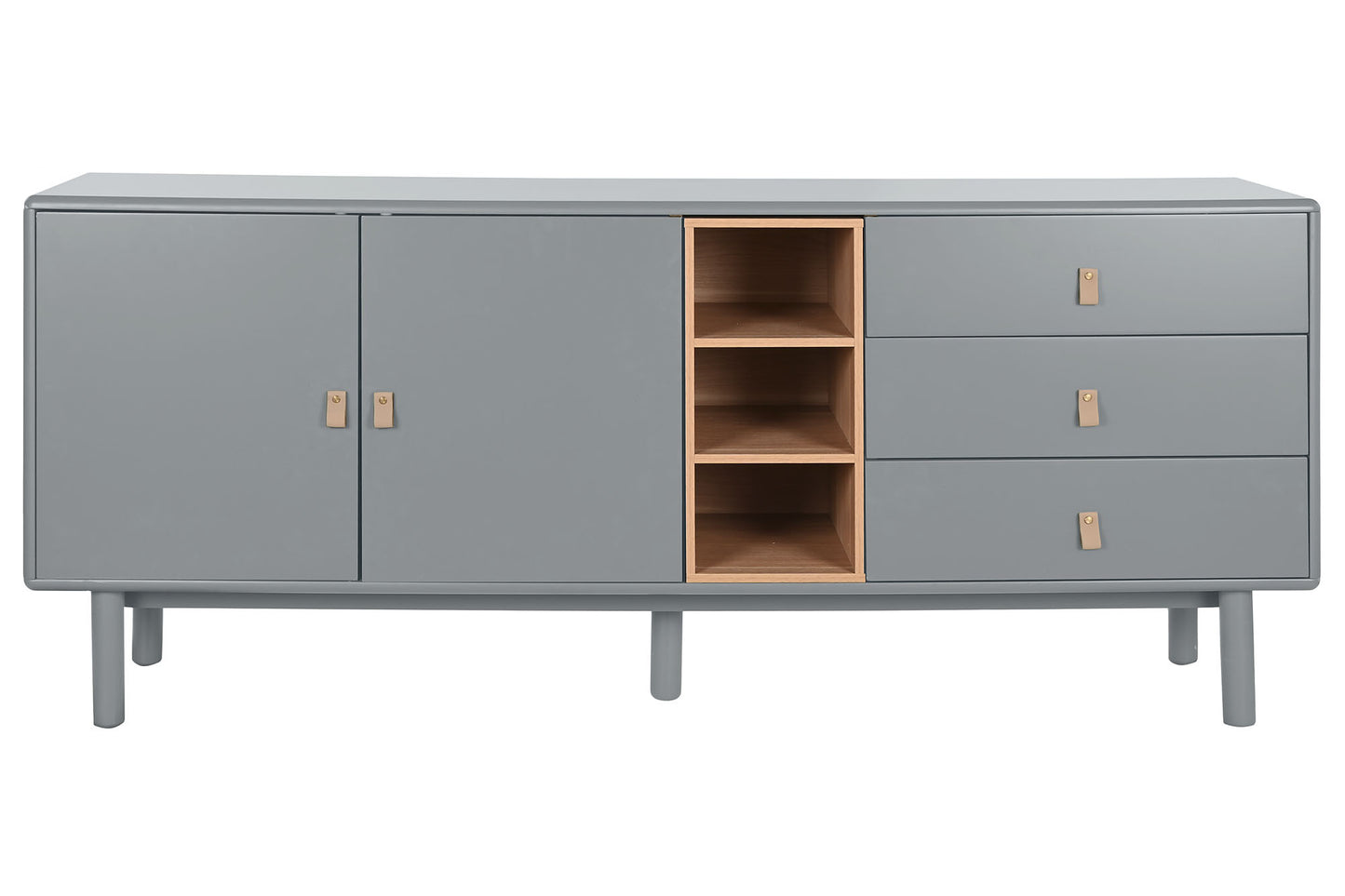 Buffet madera dm pu 180*40*75cm gris