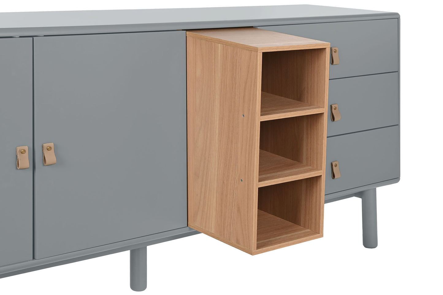 Buffet madera dm pu 180*40*75cm gris