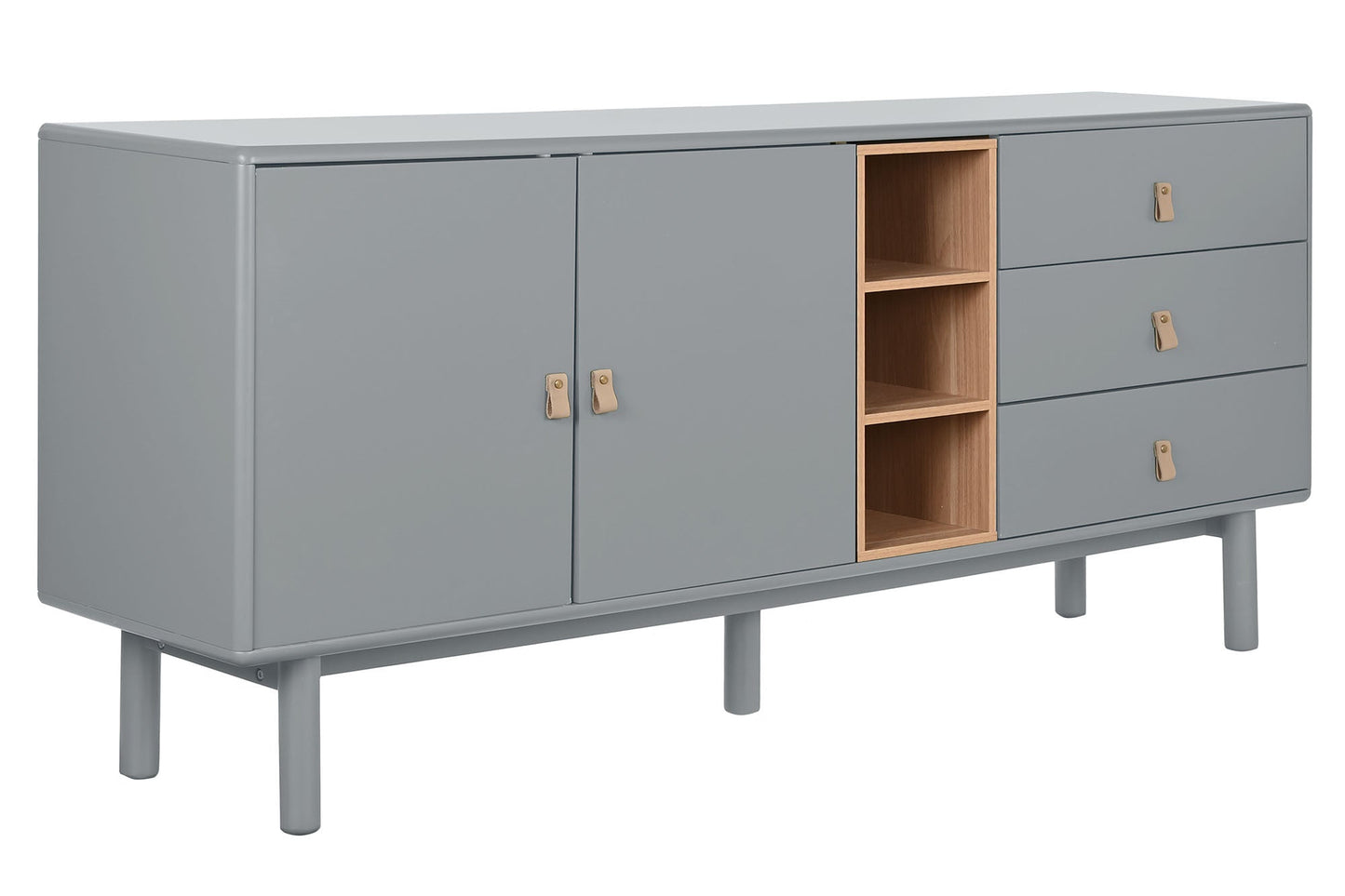 Buffet madera dm pu 180*40*75cm gris