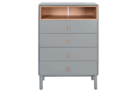 Chifonier MDF PU 80x40x117 gris