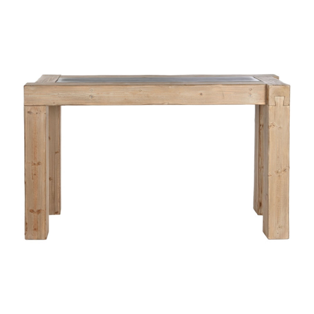 Consola abeto MDF 155x45x90,5 natural