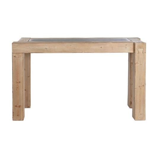Consola abeto MDF 155x45x90,5 natural