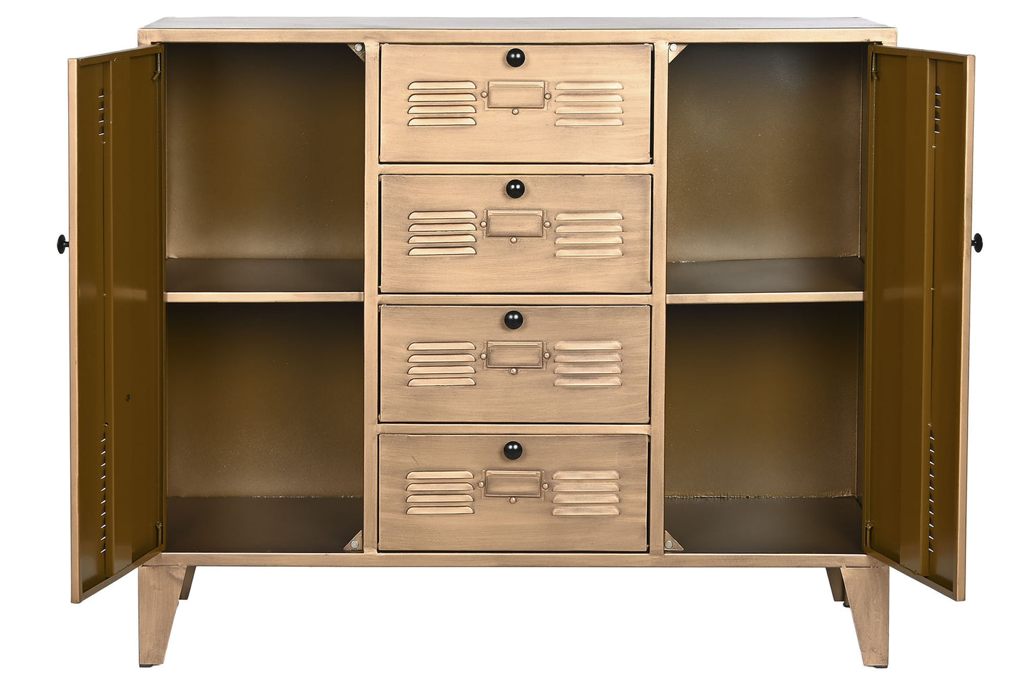 Buffet metal 100*32*84cm taquilla dorado