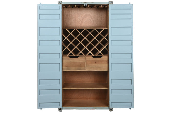 Botellero metal mdf 76,5x41x157,5 container