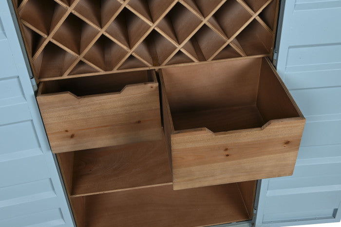 Botellero metal mdf 76,5x41x157,5 container