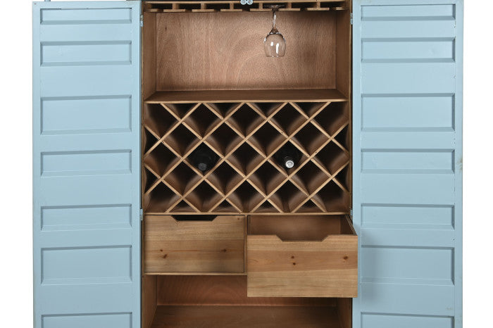 Botellero metal mdf 76,5x41x157,5 container
