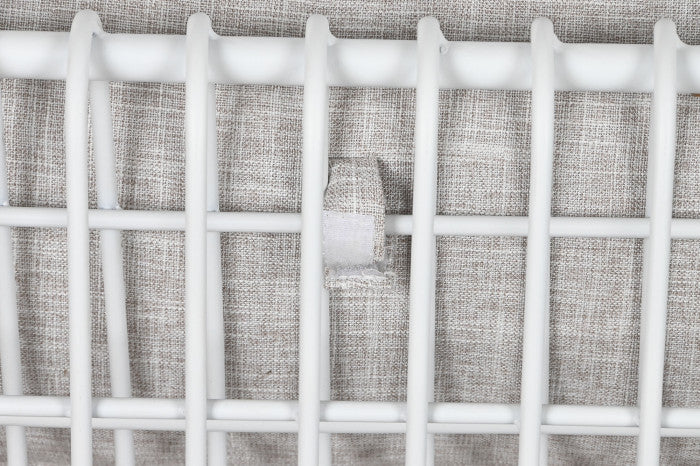 Sofá Metal Poliéster 180x66x66 Blanco