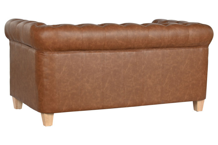 Sofá de Poliéster y Madera 151 × 82 × 70 cm – Marrón