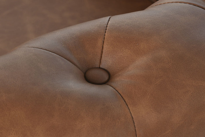 Sofá de Poliéster y Madera 151 × 82 × 70 cm – Marrón