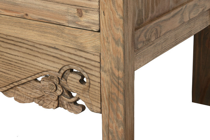 Armario abeto metal 88x52x180 tallado natural