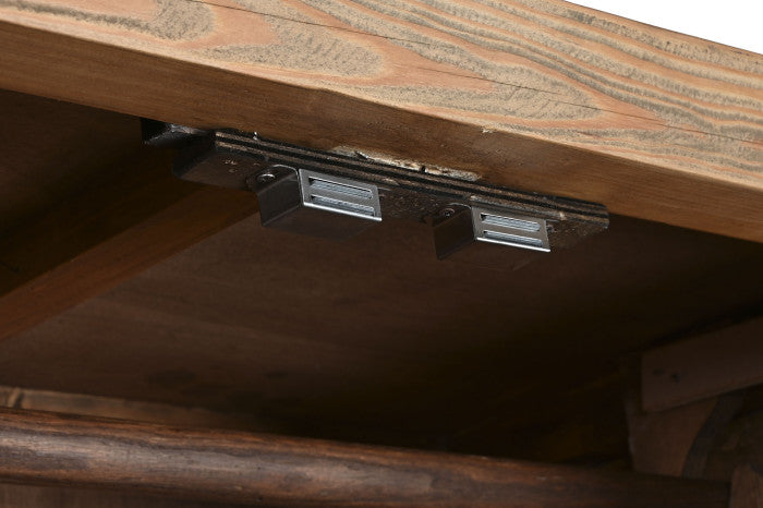 Armario abeto metal 88x52x180 tallado natural