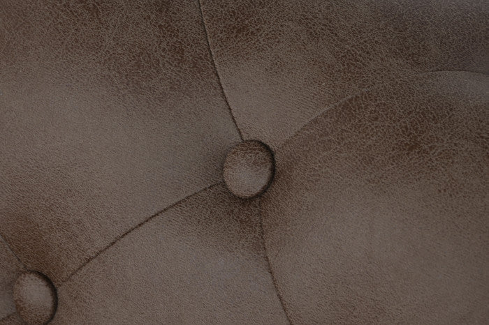Sofá de Poliéster y Madera 3 Plazas Marrón 216 × 78 × 70 cm