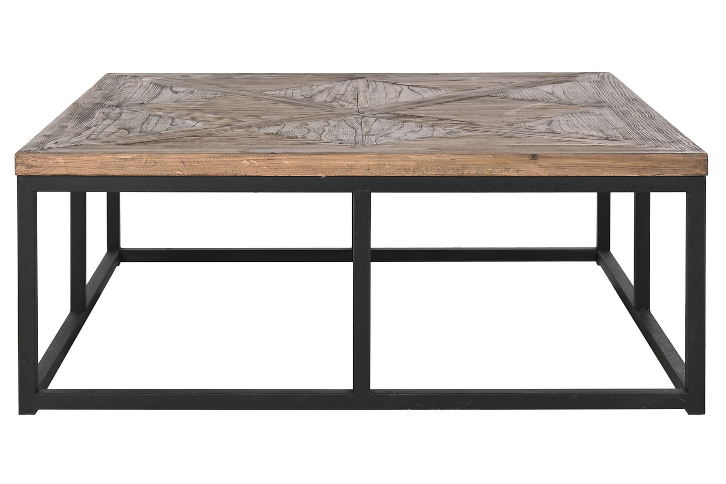 Mesa centro madera metal 120*120*47.5cm natural