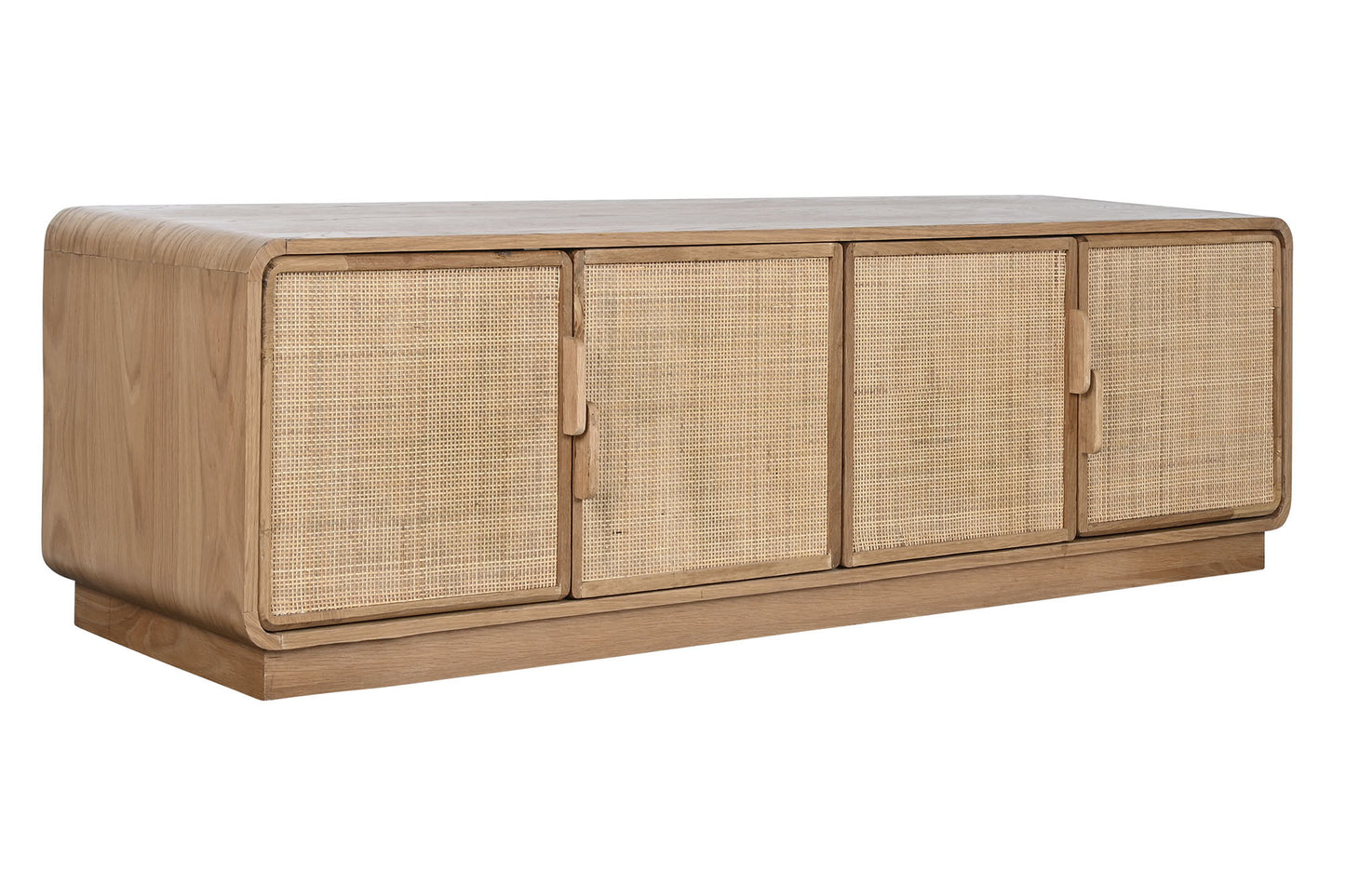 Mueble TV roble ratan 157*40*46cm natural