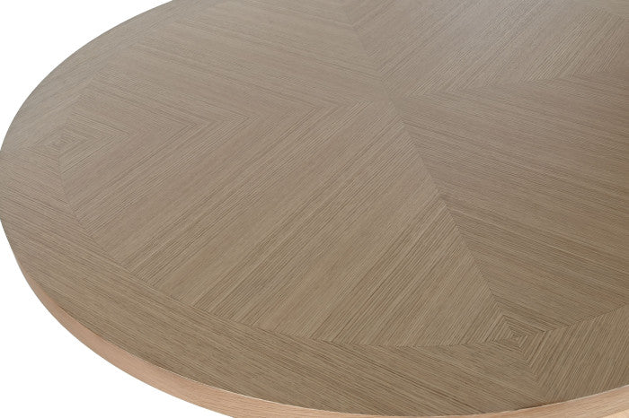 Mesa de Madera y Caucho 137x137x75 cm – Natural
