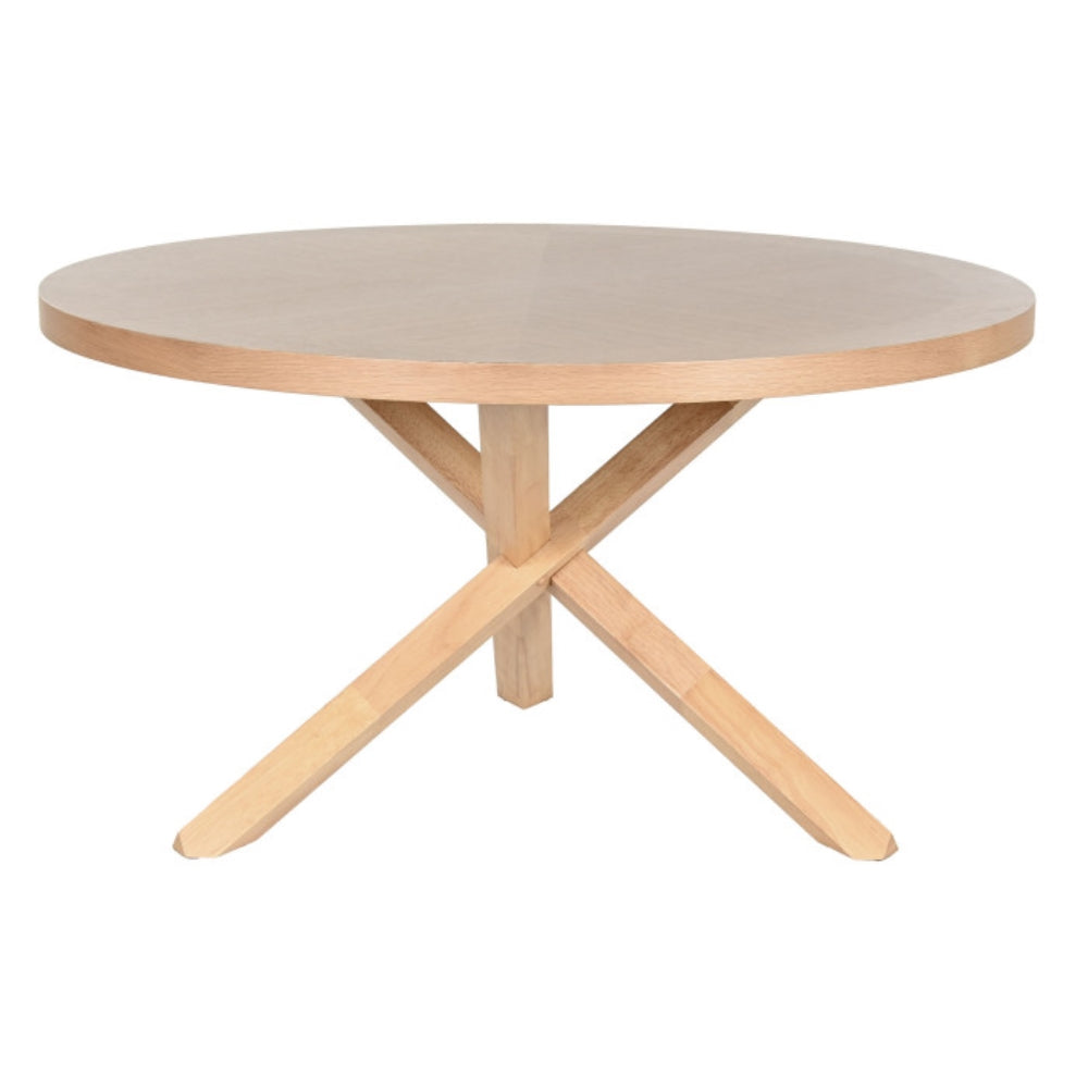 Mesa de Madera y Caucho 137x137x75 cm – Natural