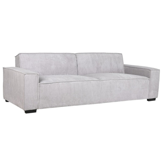 Sofá Cama de Poliéster Pana Gris Claro 230 × 94 × 75 cm