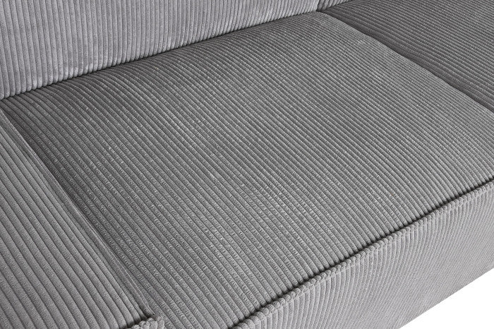 Sofá Cama de Poliéster Pana Gris Claro 230 × 94 × 75 cm
