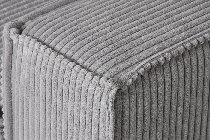 Sofá Cama de Poliéster Pana Gris Claro 230 × 94 × 75 cm