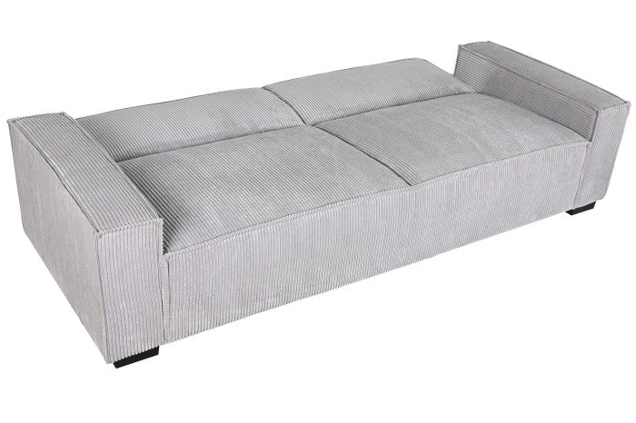 Sofá Cama de Poliéster Pana Gris Claro 230 × 94 × 75 cm