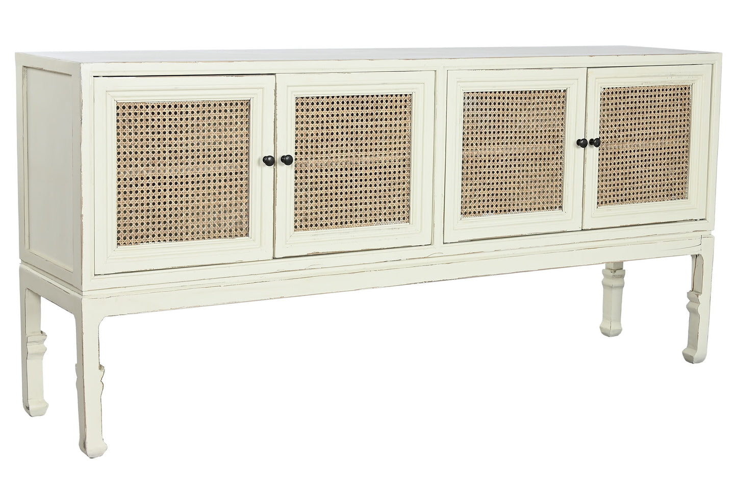 Buffet olmo ratan 180*40*85cm blanco roto